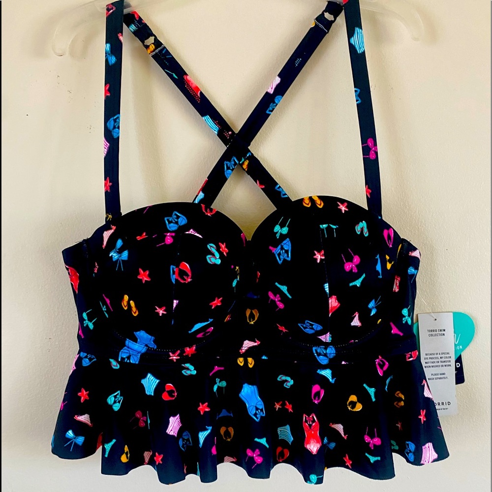 Torrid peplum bikini top size 0!!